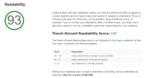 readability score - flesch