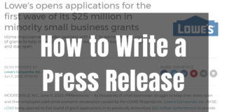 How To Write A Press Release