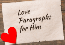Love Paragraphs For Him