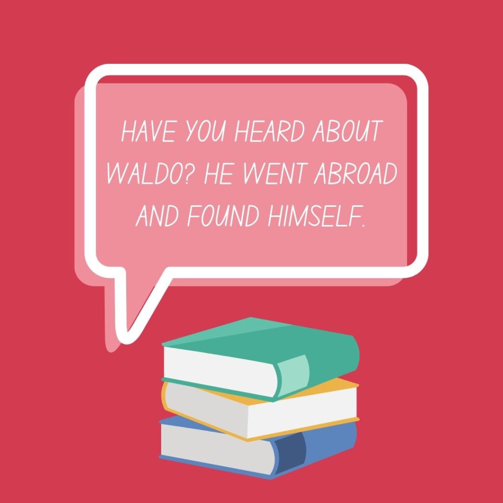 A book pun about waldo