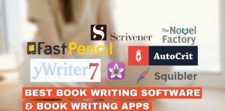featured image about the best book writing software and book writing apps