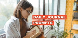 Daily journal prompts featured image from Capitalize My Title.