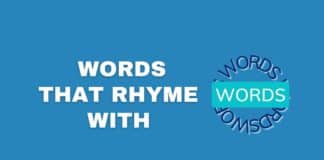 picture about what rhymes with words