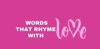 Words that rhyme with love featured image from Capitalize My Title.