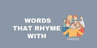Words that rhyme with friends featured image from Capitalize My Title.