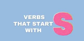 verbs that start with S featured image from Capitalize My Title.