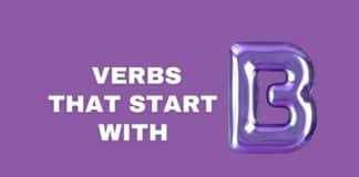 Verbs that start with B featured image from Capitalize My Title.