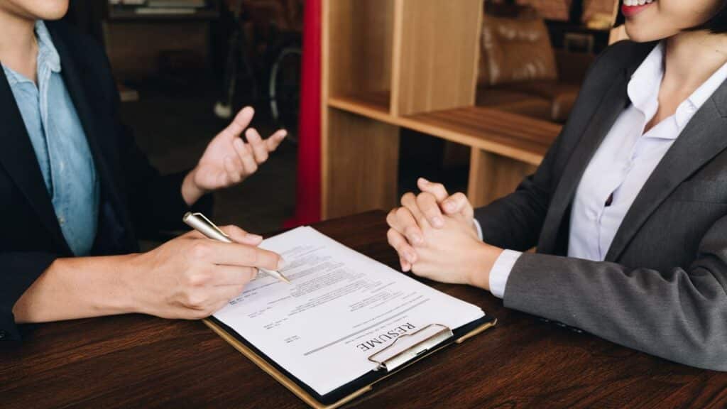 Photo of a job interview