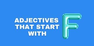Adjectives that start with F featured image from Capitalize My Title.