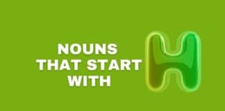 featured image about nouns that start with H.