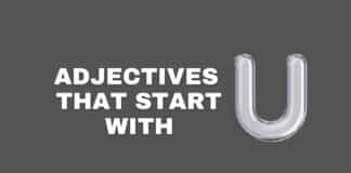Adjectives that start with U featured image from Capitalize My Title.