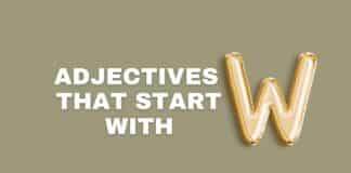 Adjectives that start with W featured image from Capitalize My Title.
