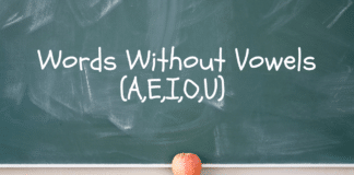Words Without Vowels