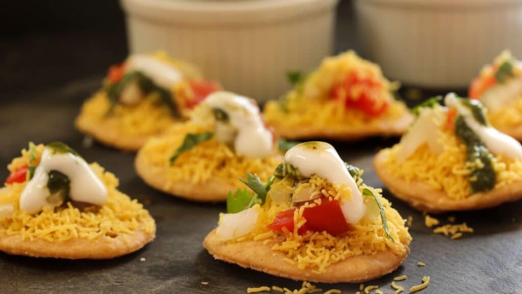 photo of Dahi Puri, a food that starts with the letter D. 