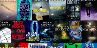 Photo showing the best Dean Koontz books.