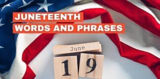 Juneteenth words and phrases featured image from Capitalize My Title.