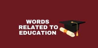 Featured image showing the text words related to education and graduation cap.