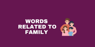 Featured image with words related to family text and a picture of a family.