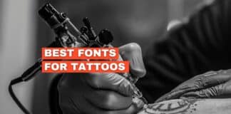 Best fonts for tattoos featured image from Capitalize My Title.