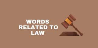 Words related to law featured image from Capitalize My Title.