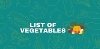 List of vegetables featured image from Capitalize My Title.