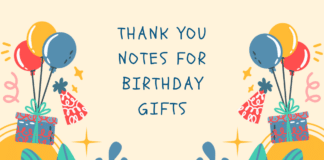 Thank You Notes For Birthday Gifts