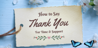 How To Say Thank You For Their Support