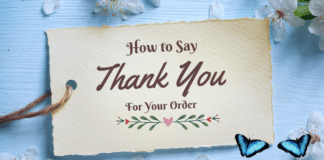 How To Say Thank You For Your Order