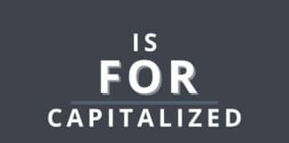 Is for capitalized in a title featured image from Capitalize My Title.