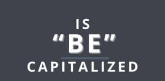 Is be capitalized in a title featured image from Capitalize My Title.