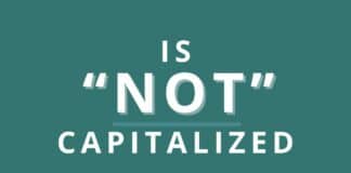 Is not capitalized in a title featured image from Capitalize My Title.
