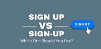 Capitalize My Title's featured image for sign up vs sign-up article