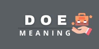 Featured image for doe full form post