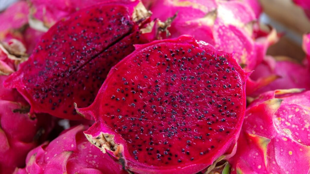 Photo of sliced dragon fruit