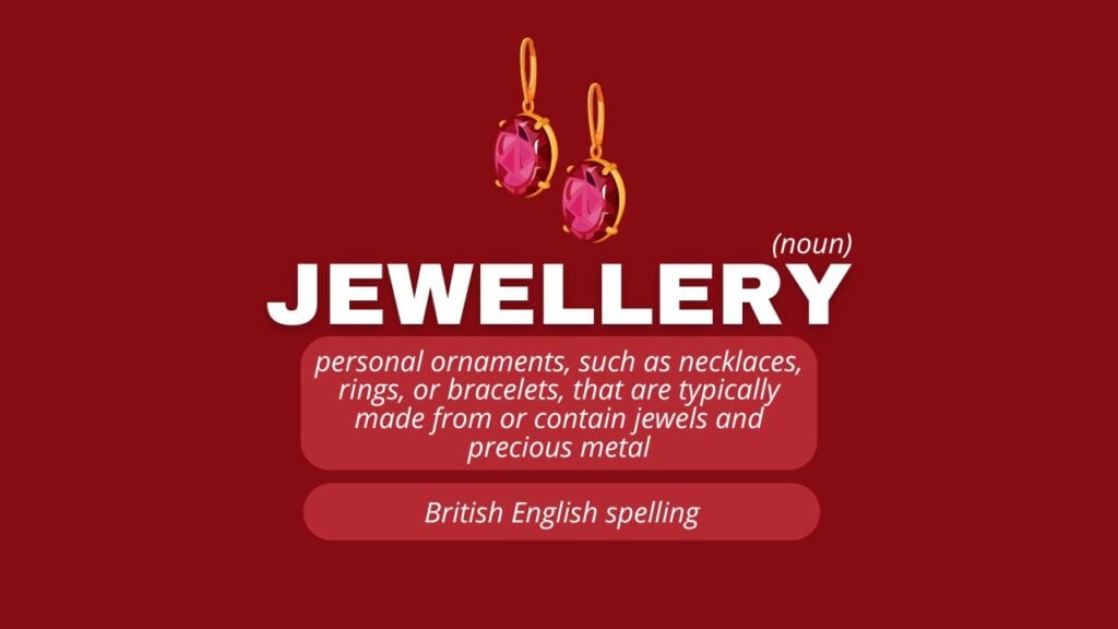 Photo showing the meaning of the word jewellery