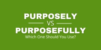 Featured image with purposely vs purposefully text