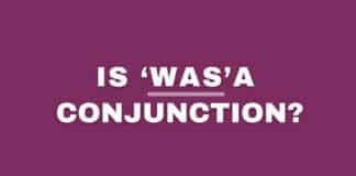 Featured image with is was a conjunction text