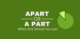 Featured image with apart or a part text.