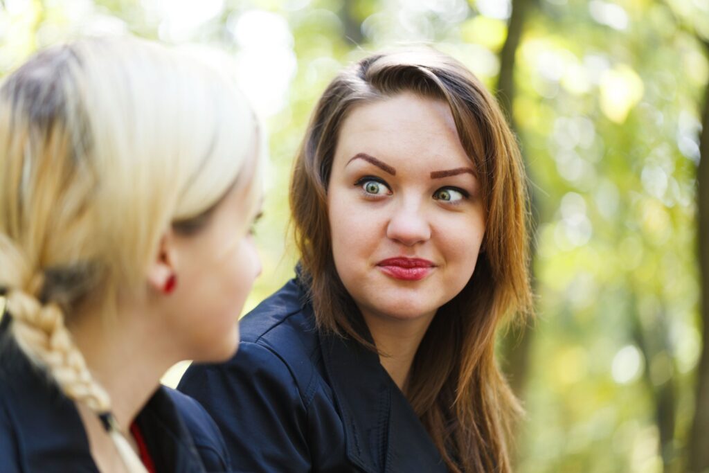 Young Girl Raised Eyebrows