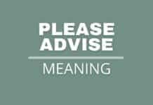 Featured image with please advise meaning text.