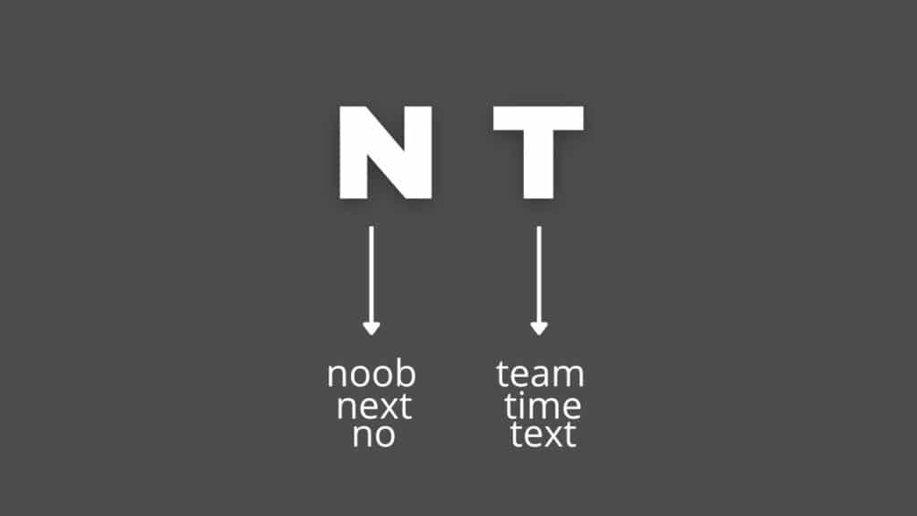 Photo showing the alternate meanings of NT. 