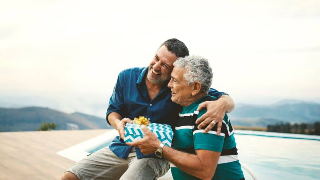 Father and son celebrating Father's Day