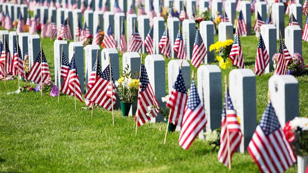 Photo of a cemetery for veterans