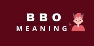 Featured image with BBO meaning text