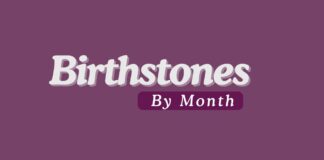 Featured image with birthstones by month text