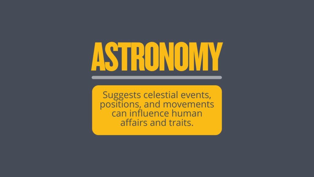 Photo showing the definition of the word astronomy