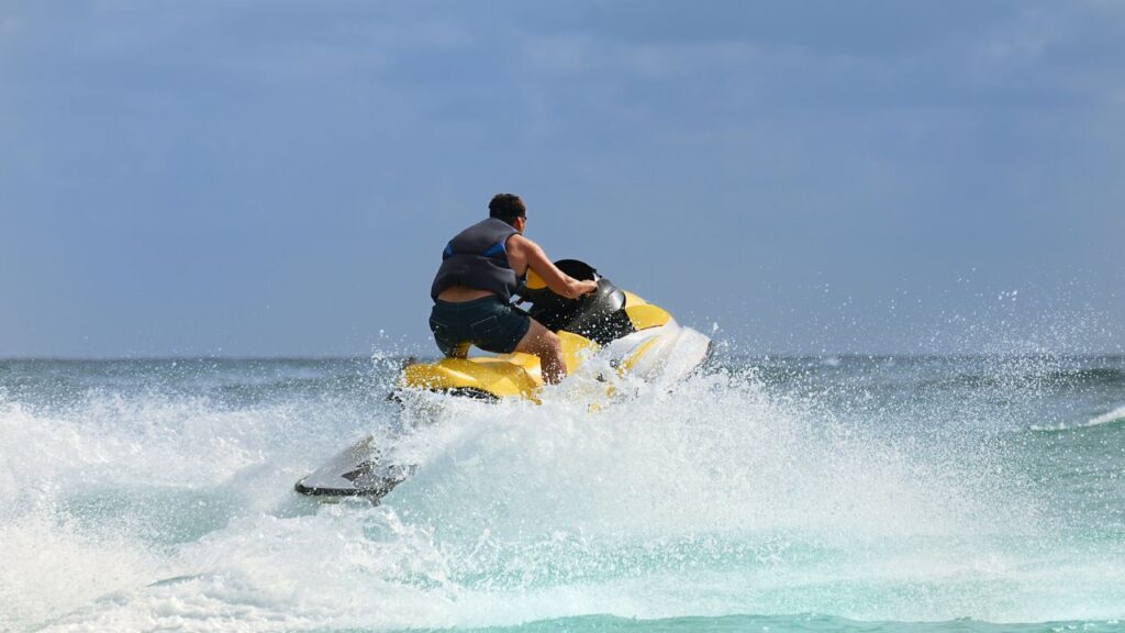 Photo of a person using a jetski