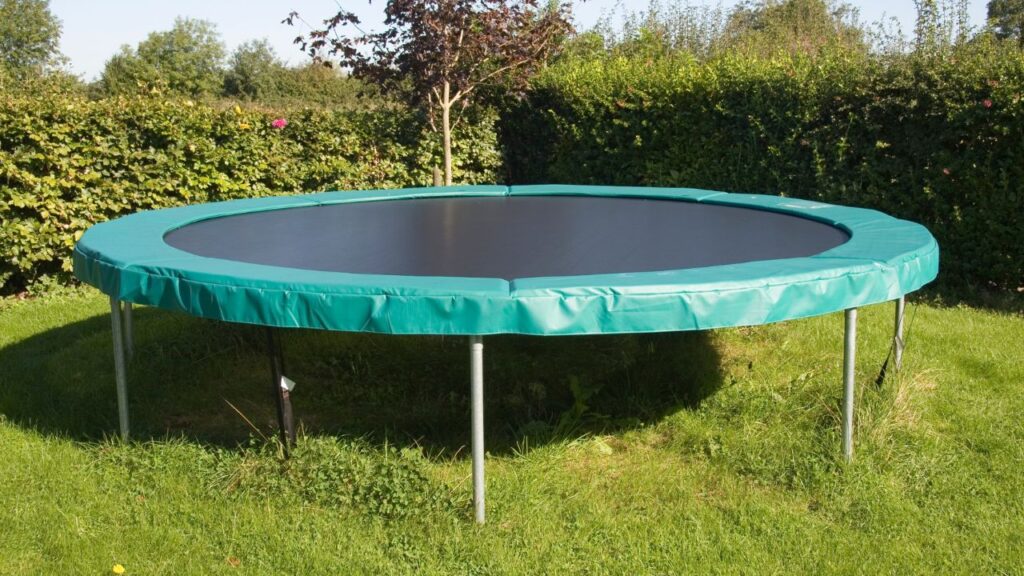 Photo of a trampoline outdoors