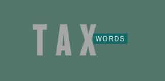 Featured image with tax words text