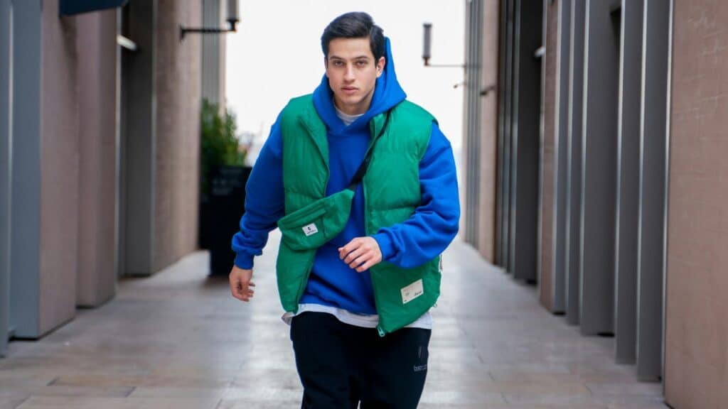 A man rocking a gorpcore style